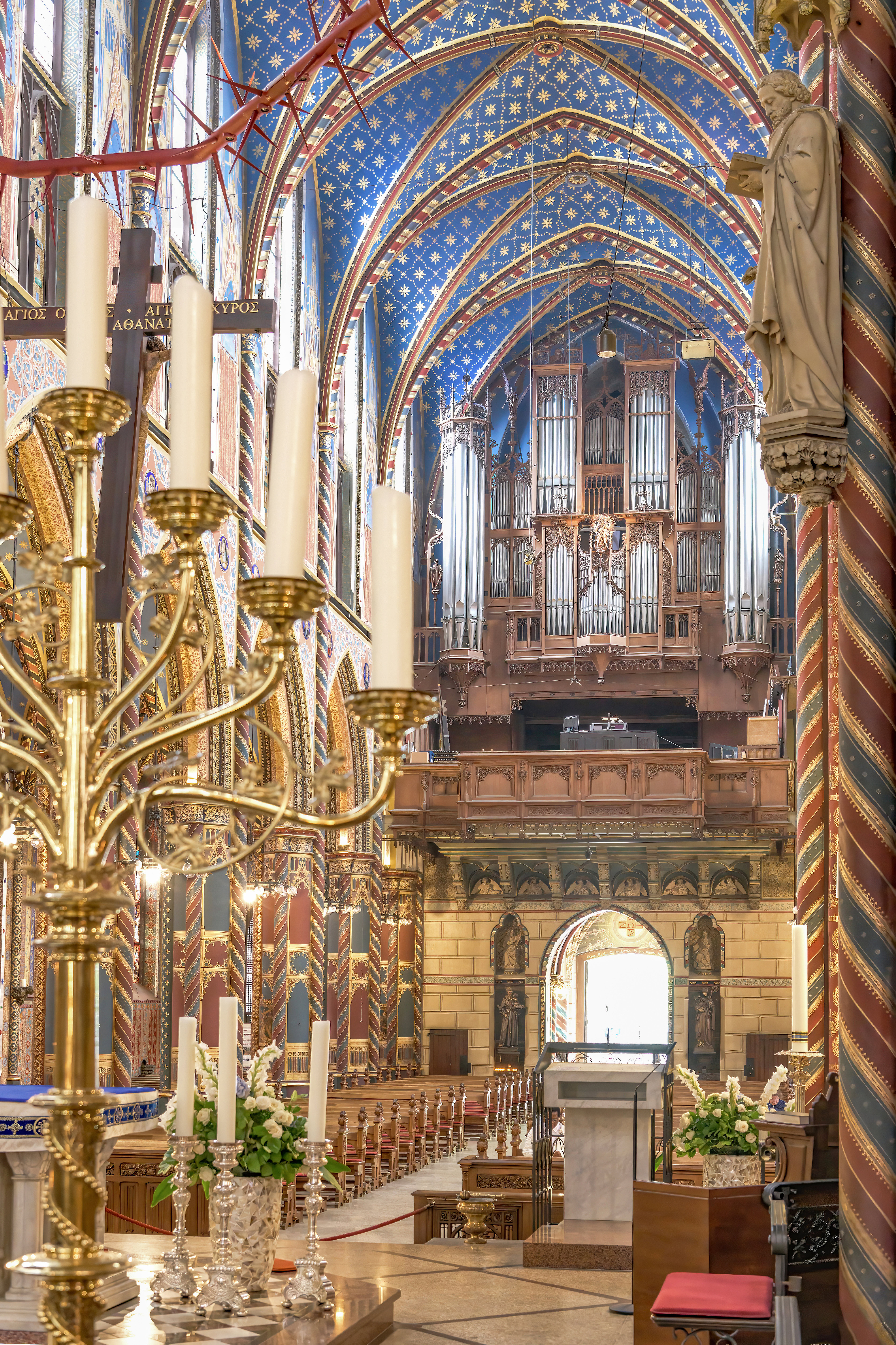Die Orgel der Die Orgel in der Marienbasilika in Kevelaer (Nordrheinwestfalen)