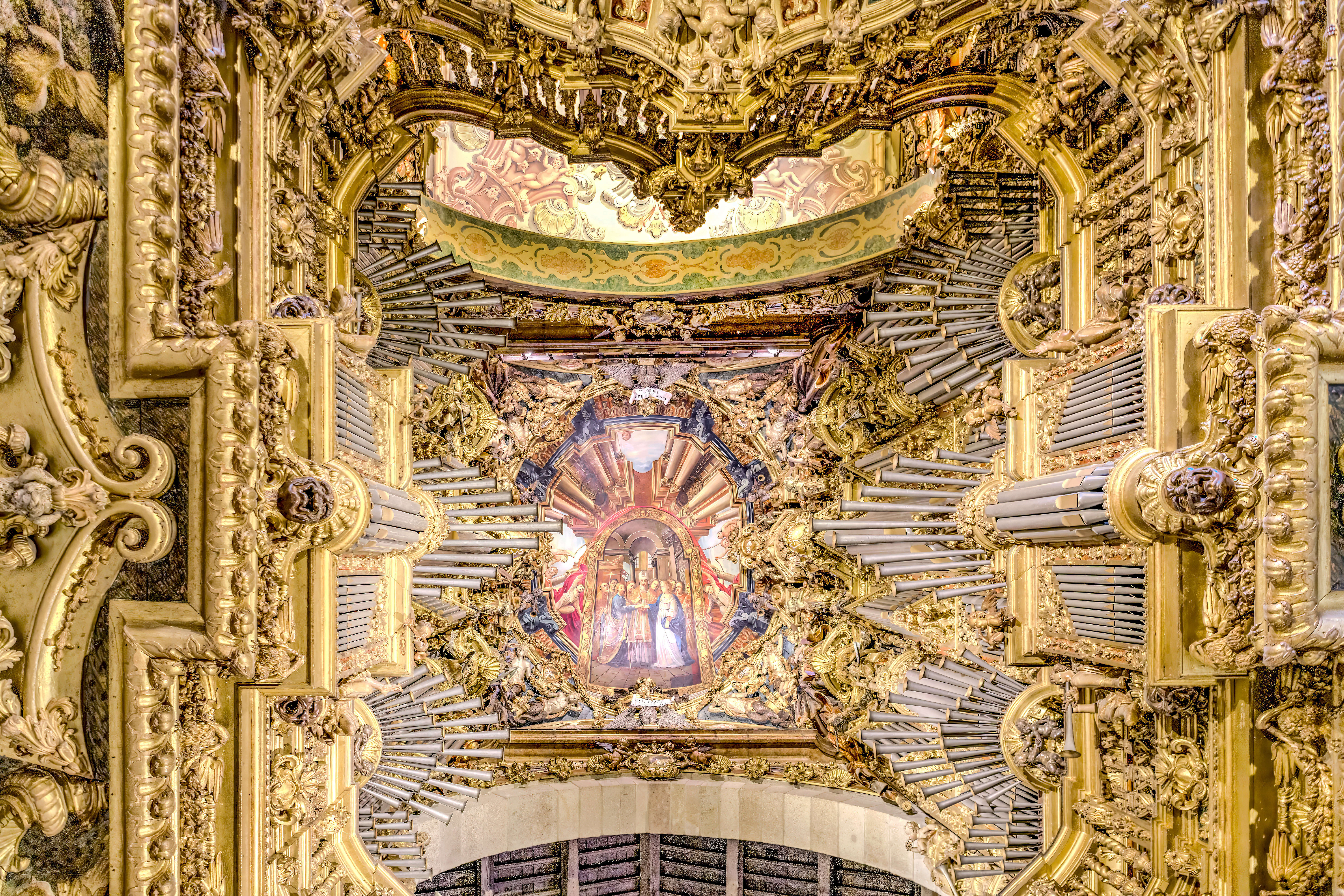 Orgel der Kathedrale Sé de Braga in Portugal.