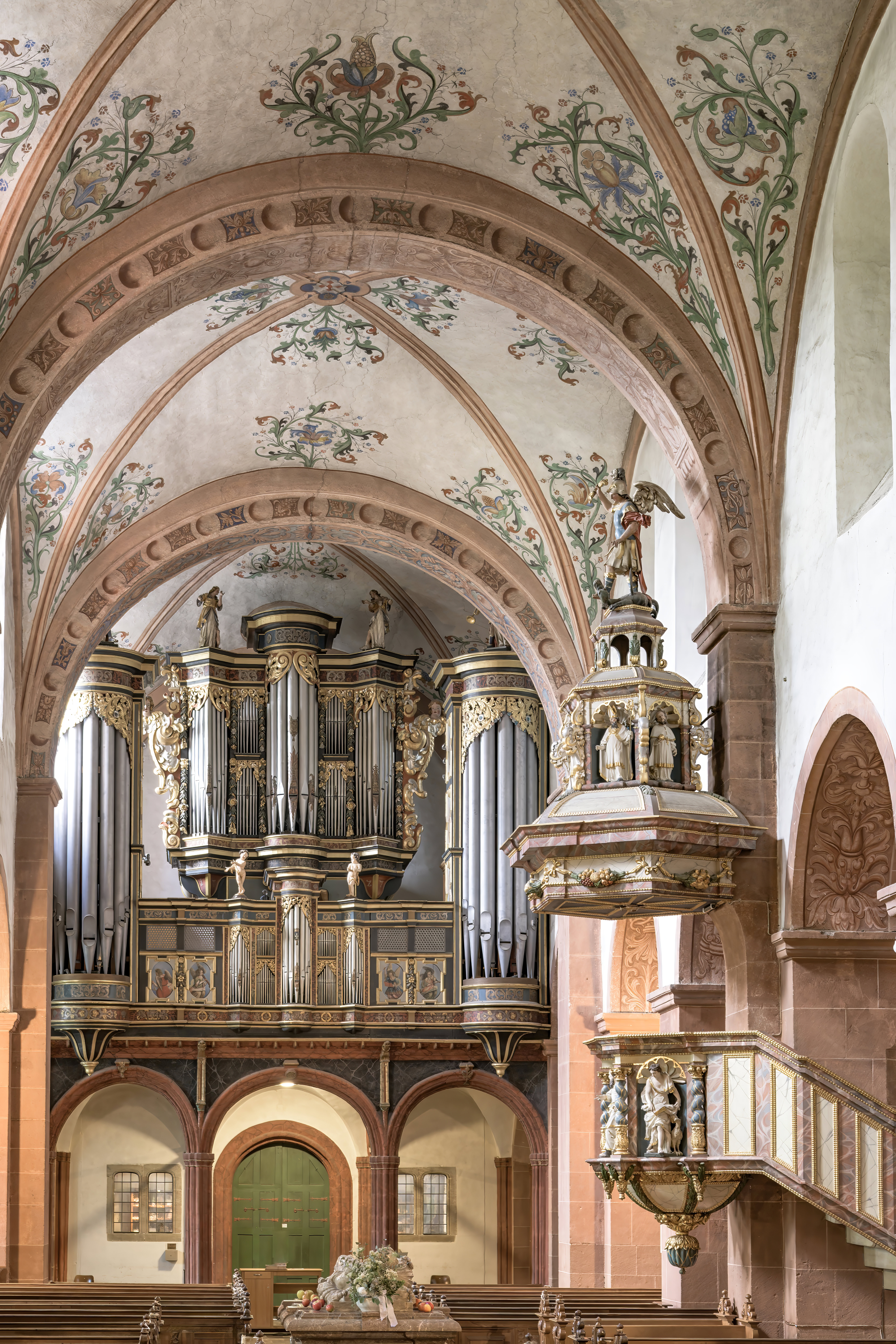 Die barocke Balthasar König Orgel in der Klosterkirche in Steinfelden Die barocke Balthasar König Orgel in der Klosterkirche in Steinfelden