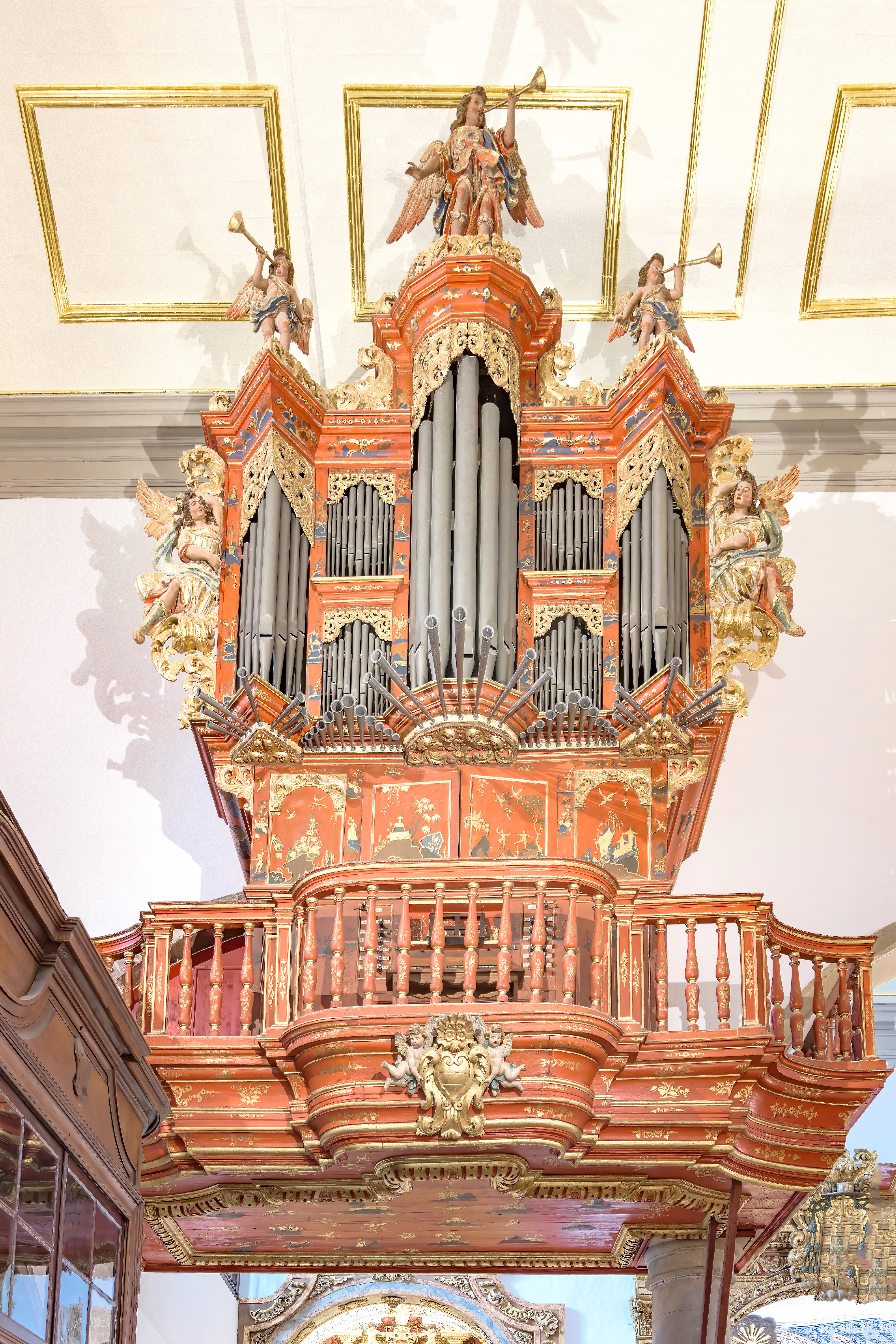 Die Orgel in der Sé Kathedrale Santa Maria de Faro in Portugal