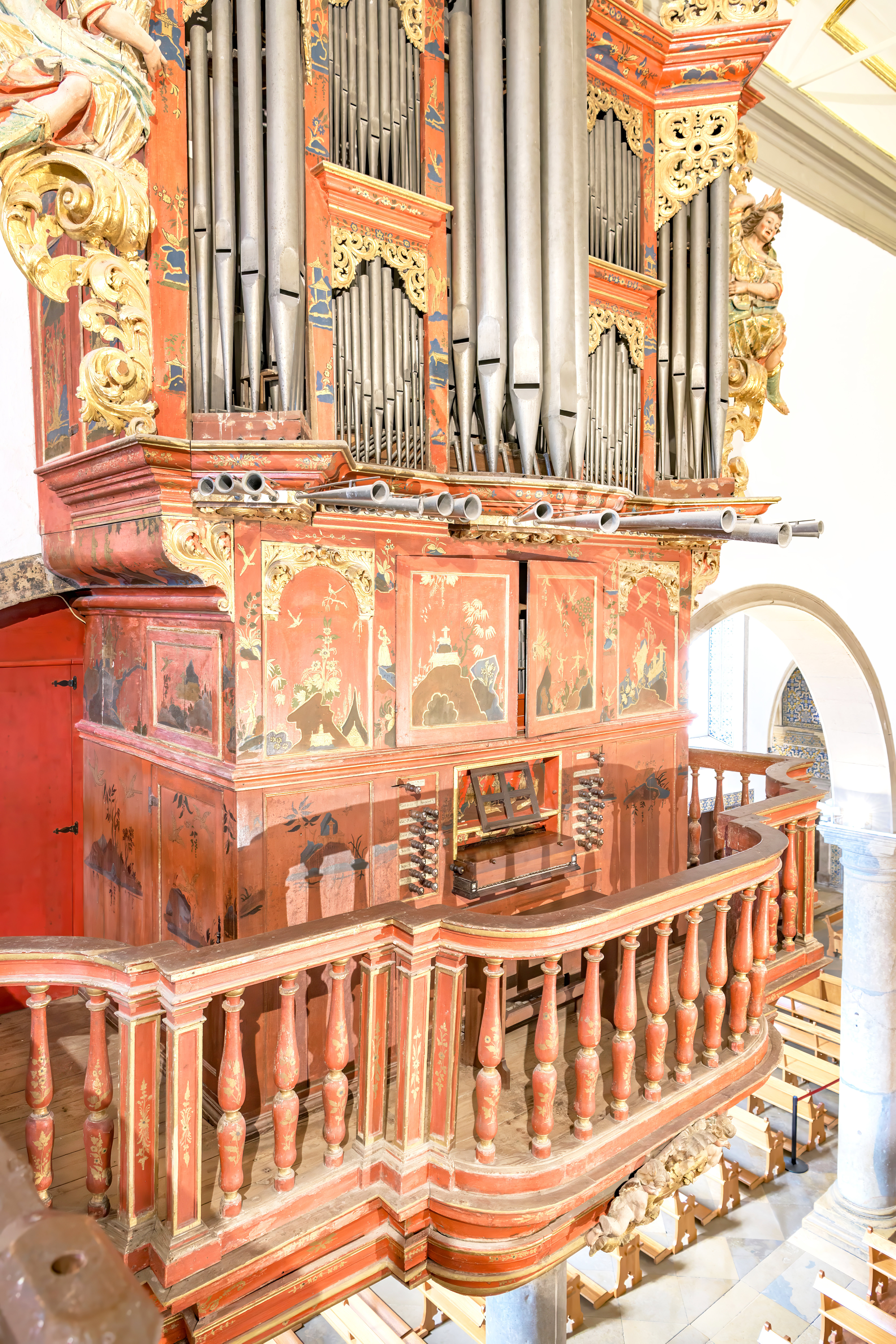 Die Orgel in der Sé Kathedrale Santa Maria de Faro in Portugal