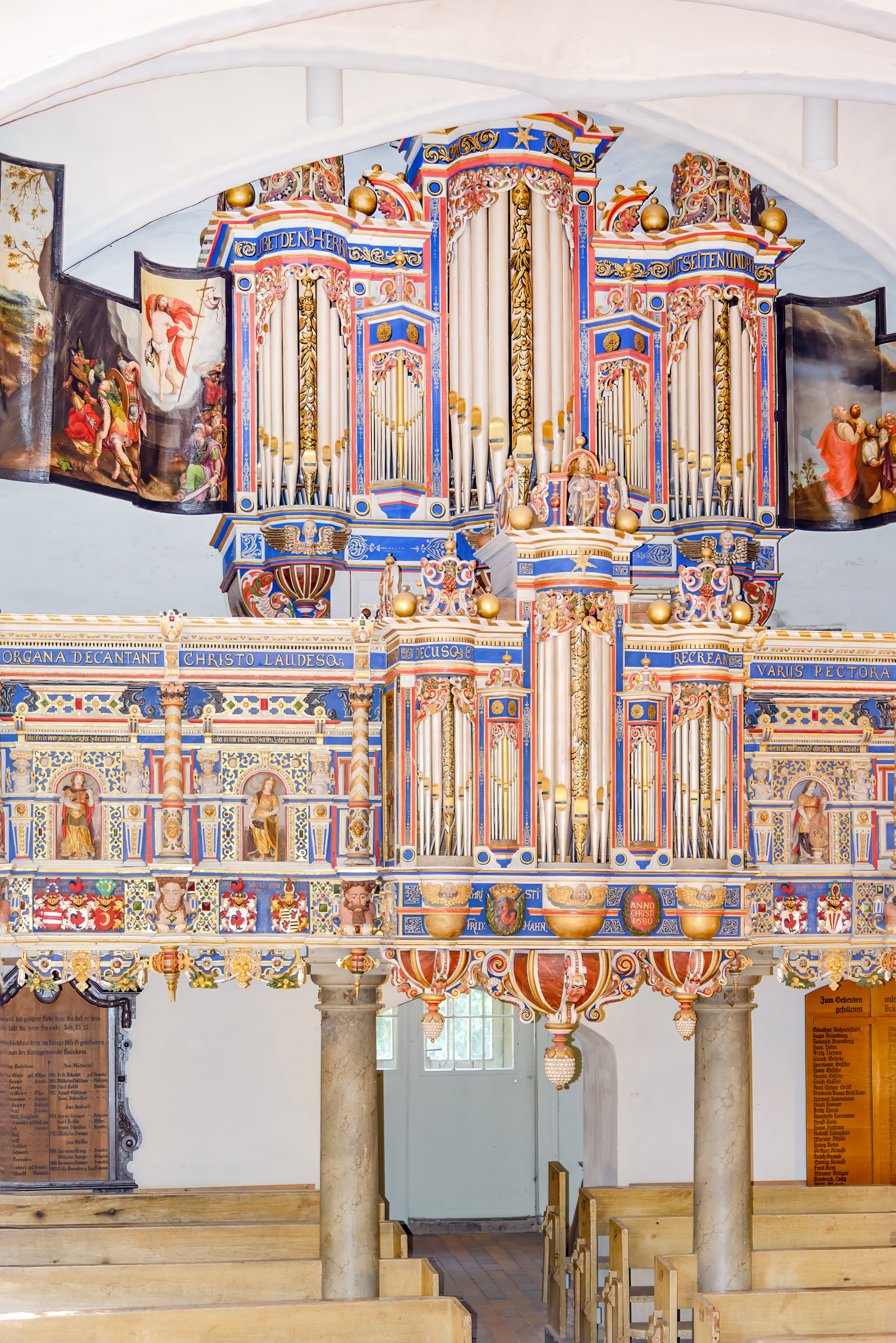 Die wunderschöne Gercke- Herbst-Orgel in der Dorfkirche von Basedow