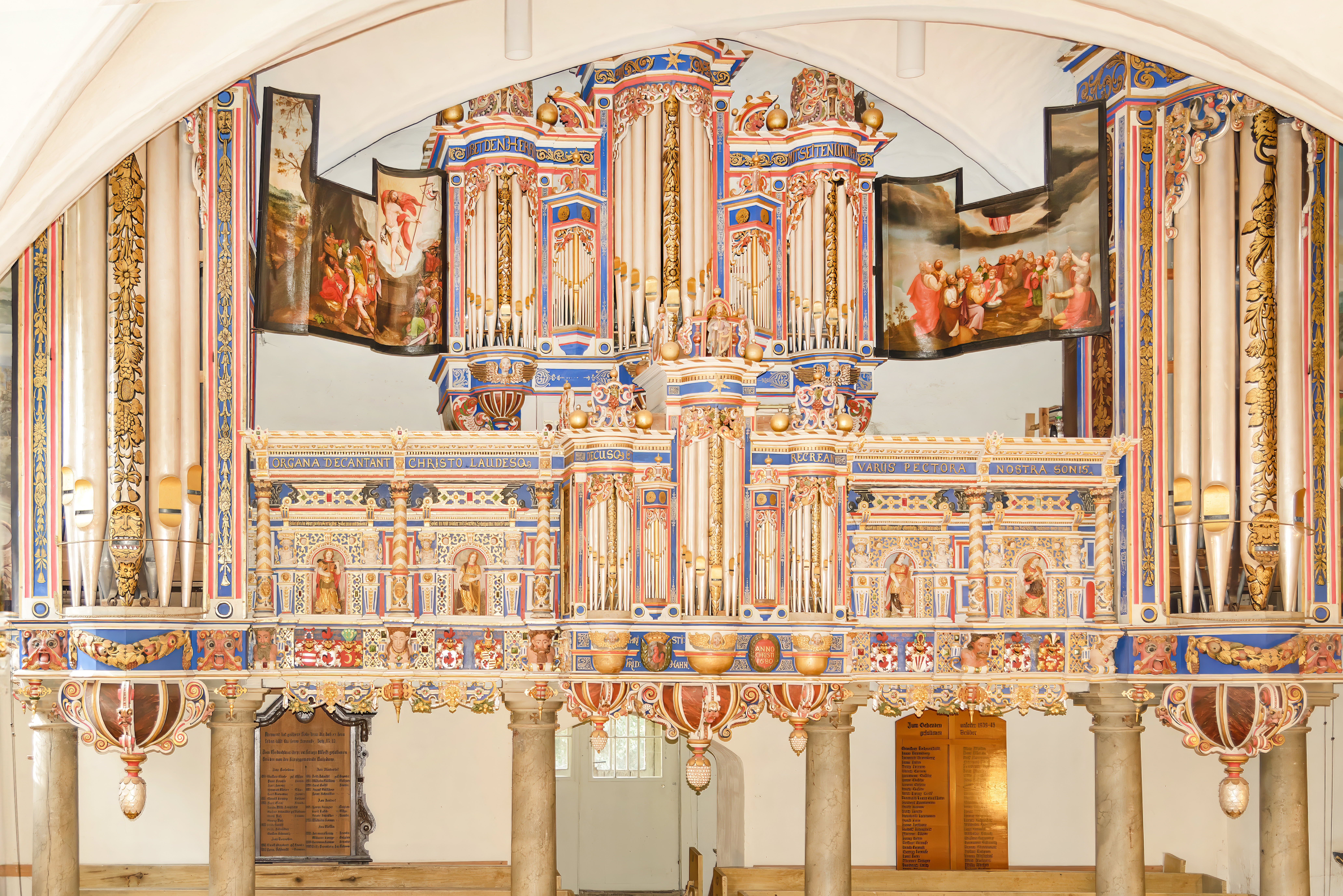 Die wunderschöne Gercke- Herbst-Orgel in der Dorfkirche von Basedow